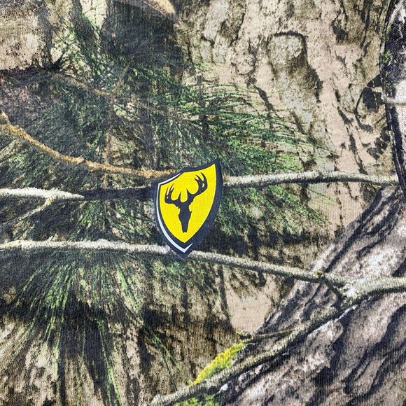 Mossy Oak Camo Print Long Sleeve T Shirt Youth XL Tree Bark Shield Hunting - Picture 6 of 12